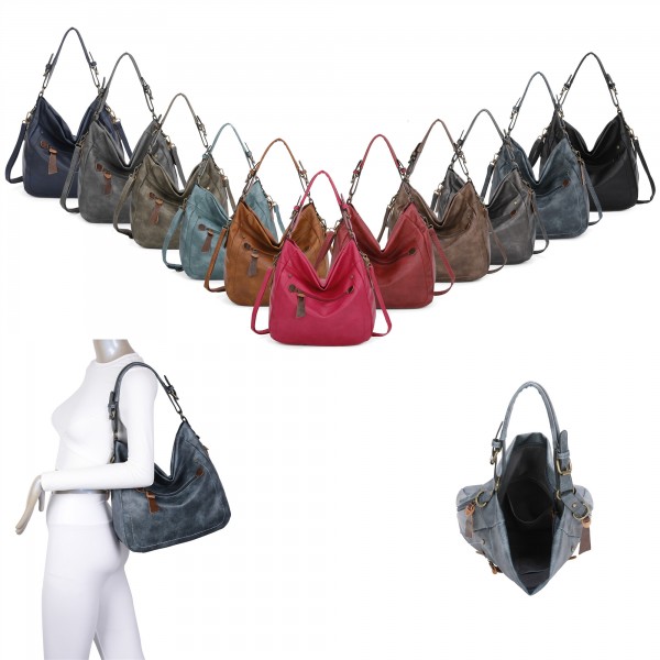 Front Zipper Pockets Hobo Bag L22XPB210