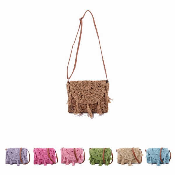 Small Straw Flap tassel Bag S22PH2464