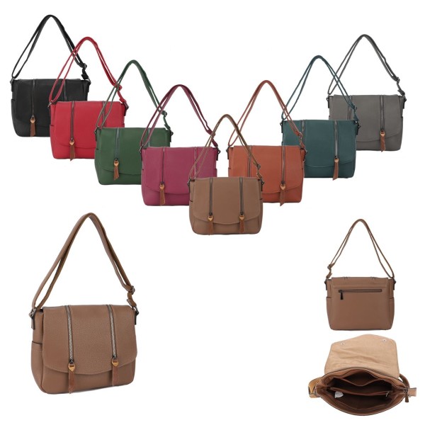 Flap Crossbody with zip Decorated S23L18251