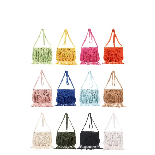 Tassel Detail Cord Crossbody Bag S23XF9031