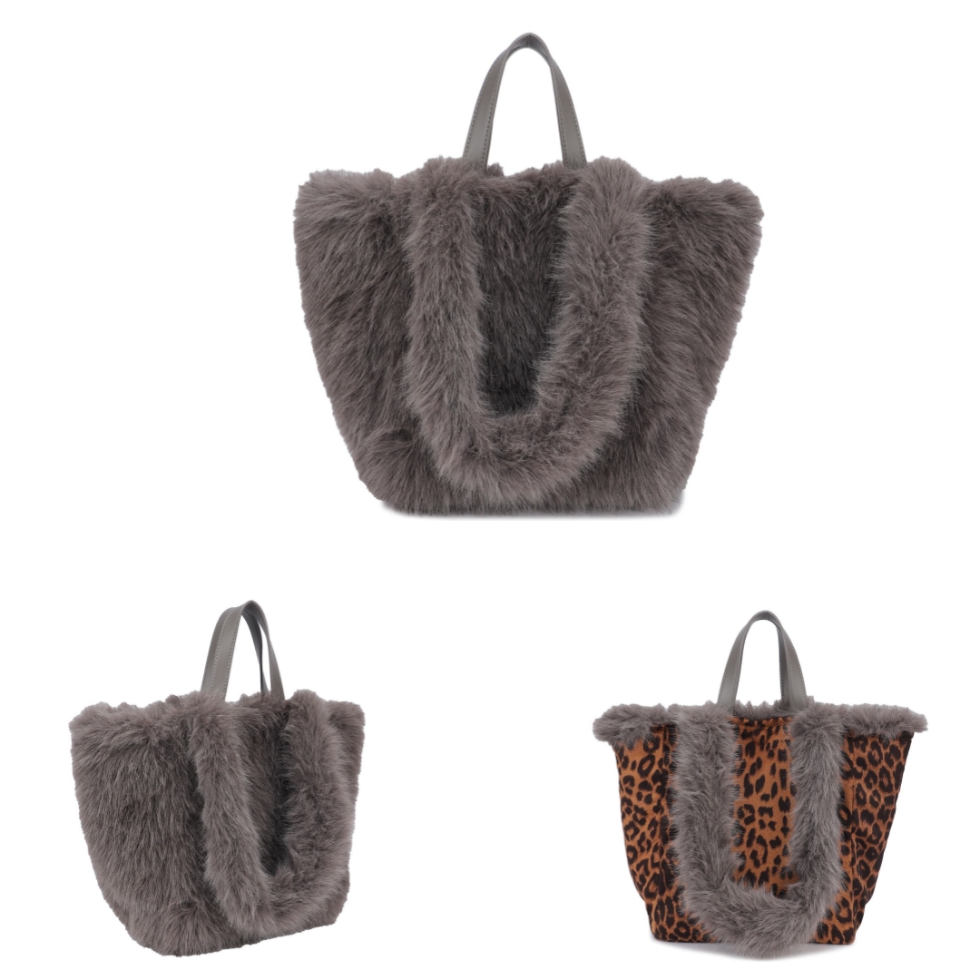Sparkly Faux Fur Tote Bag L25PH5157