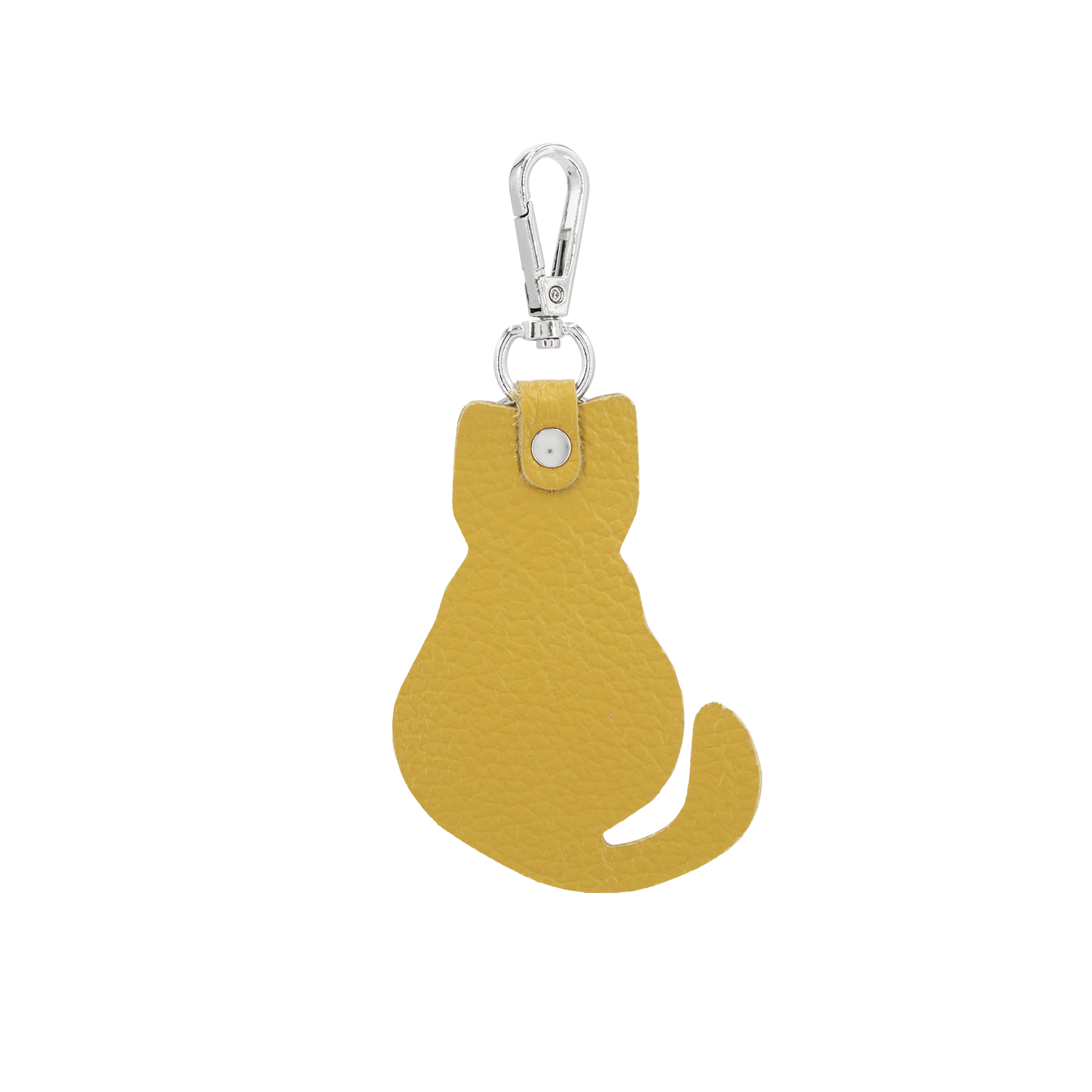 Leather Cat Keyring Plain ITAS01848