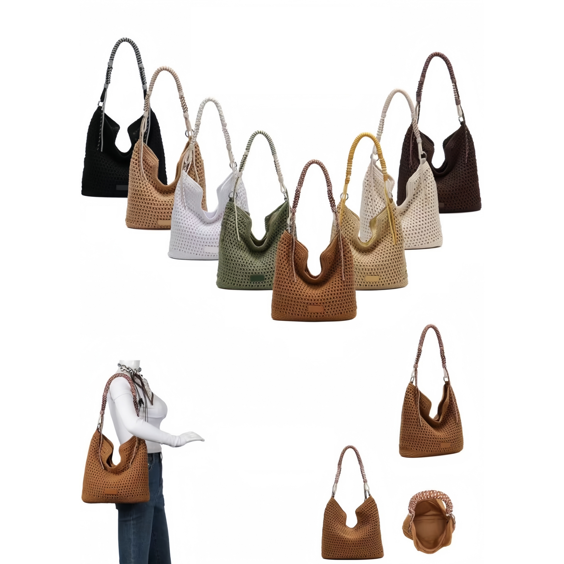 Crochet Hobo Bag L26XS3005