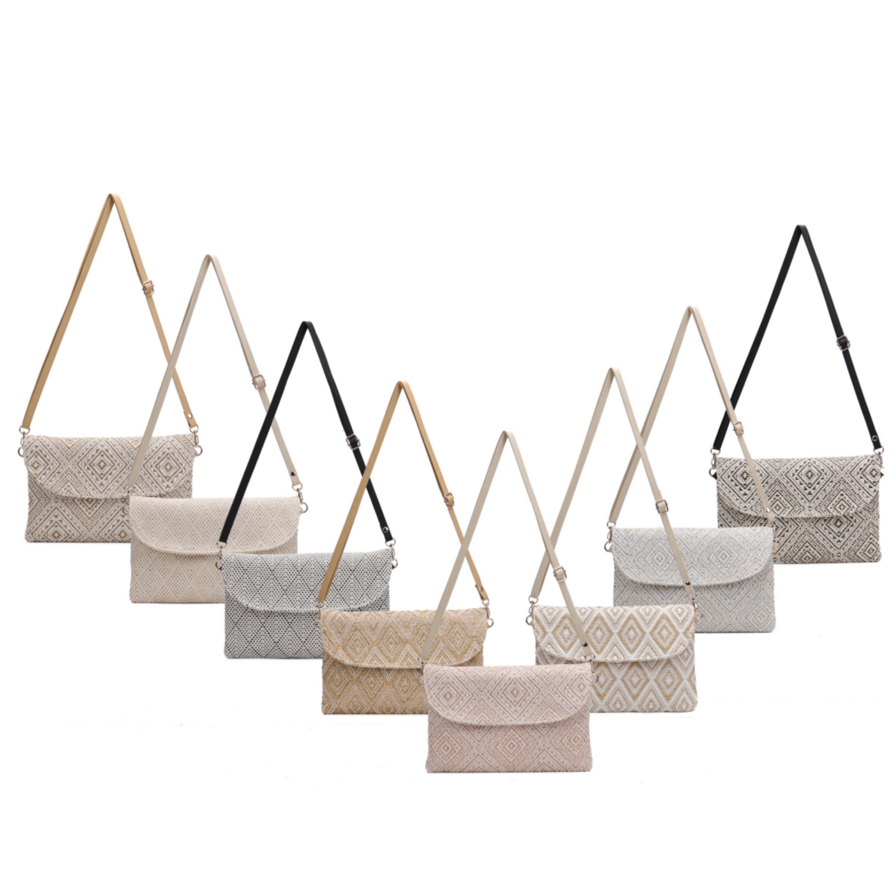 Straw Aztec Flap Clutch Bag S26XA1011