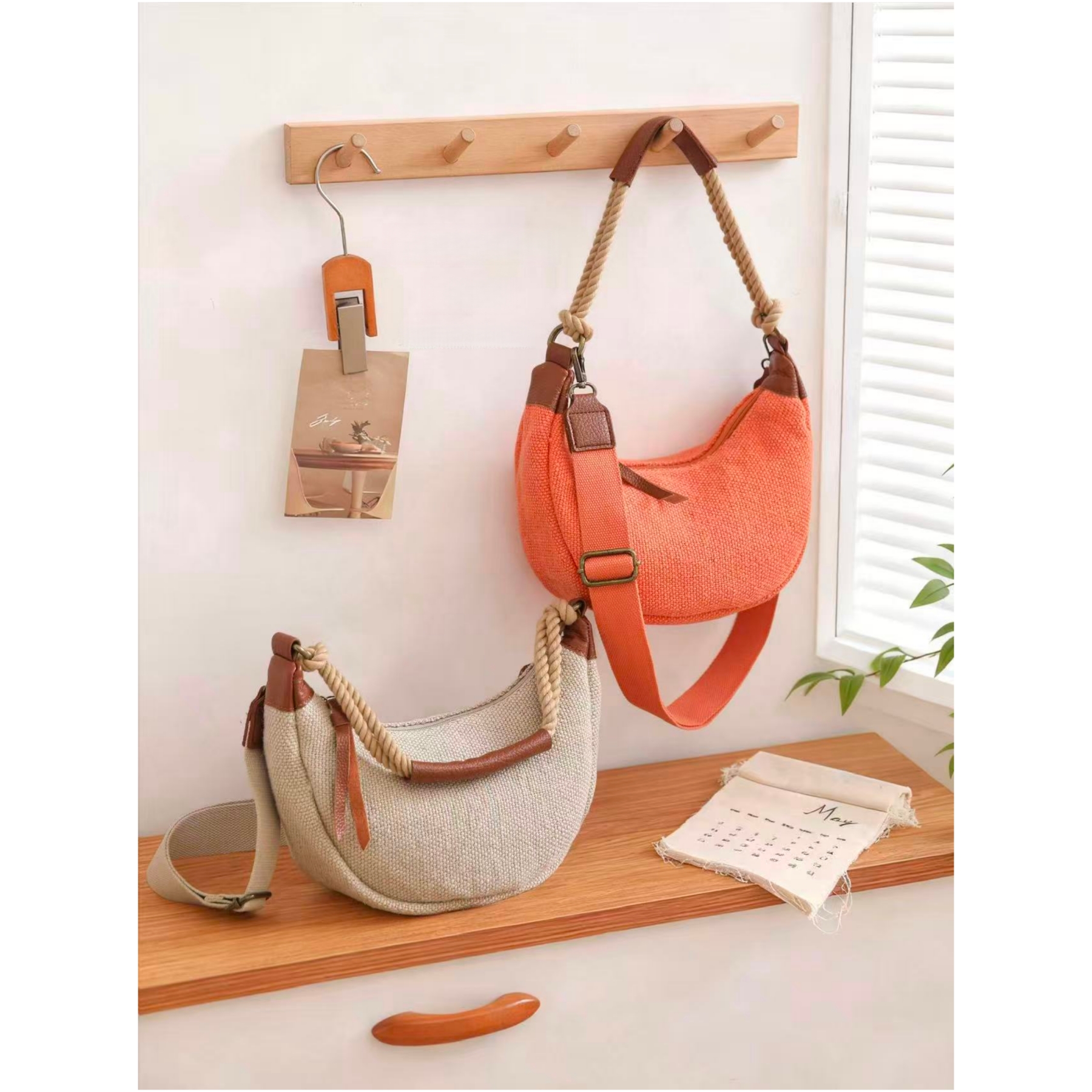 Small Half Moon Canvas Crossbody S26XMA347